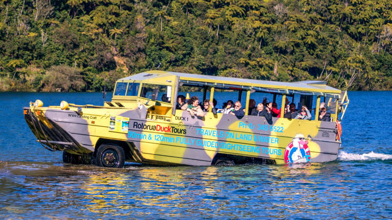 Ride in an authentic World War II amphibious 'Duck' while getting a fantastic introduction to Rotorua and it's unique history and attractions. 